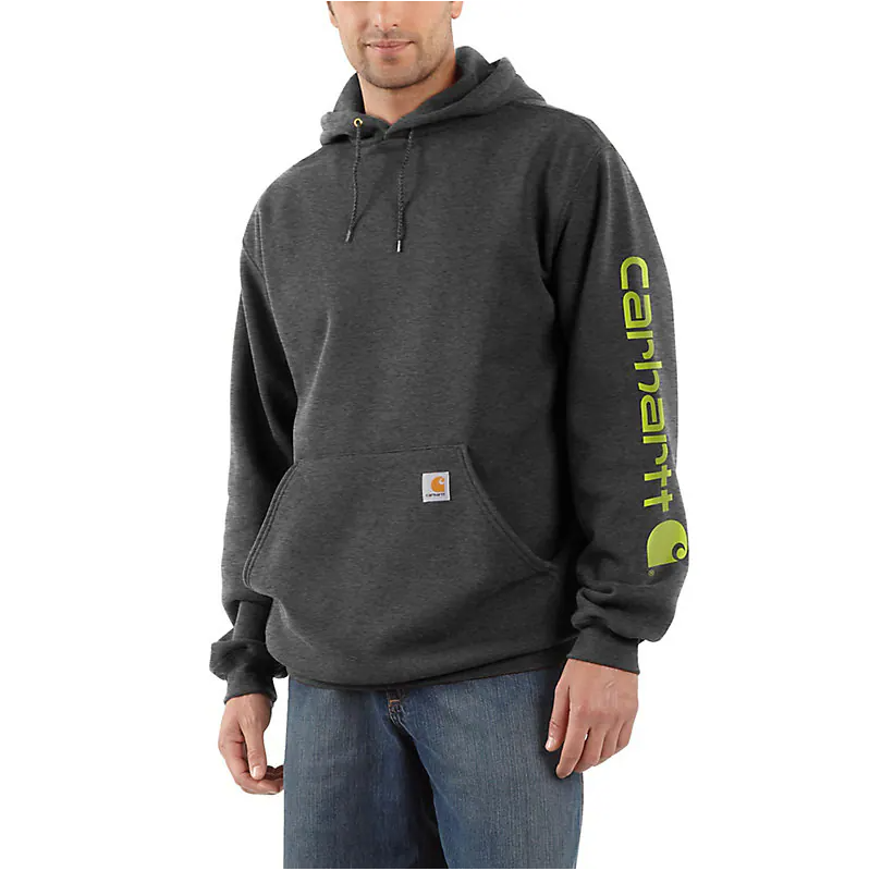 Carhartt® Midweight Hooded Logo Sweatshirt - Carbon Heather