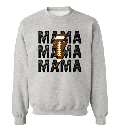 Football MAMA - Athletic Heather - Tee, V-Neck, Sweatshirt, Long Sleeve Tee and Hoodie