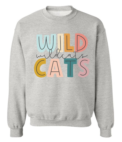 Wildcats - Athletic Heather - Tee, V-Neck, Sweatshirt, Long Sleeve Tee and Hoodie