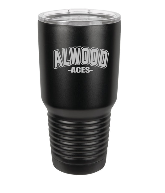 30 oz. Black Insulated Tumbler with Slider Lid - Engraved with Logo