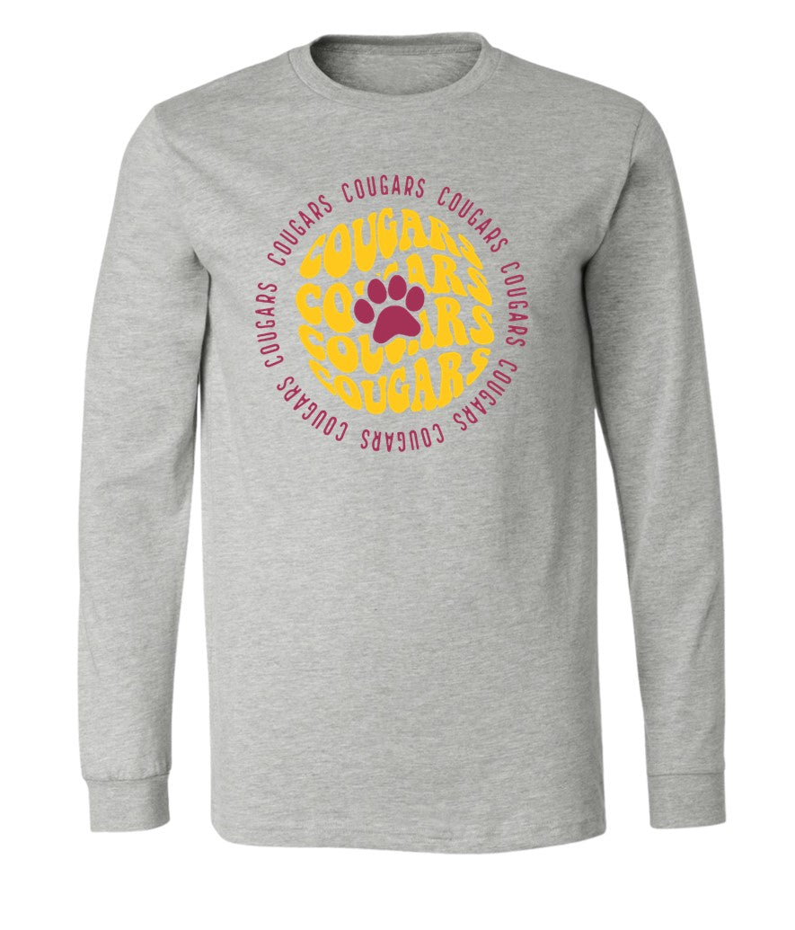 Circle Cougars on Grey - Several Styles to Choose From!