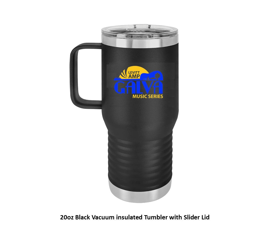 20 oz. Black Vacuum Insulated Travel Mug with Slider Lid