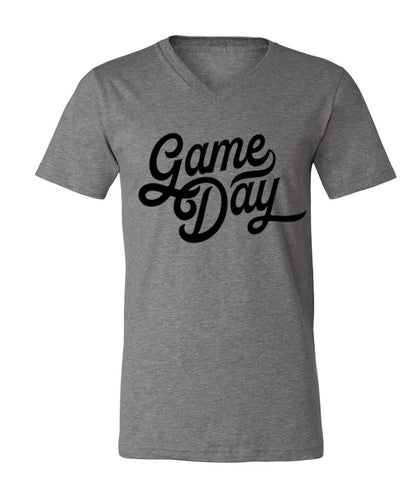 Game Day in black on Deep Heather - Several Styles to Choose From!