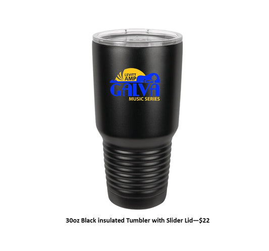 30 oz. Black Insulated Tumbler with Slider Lid