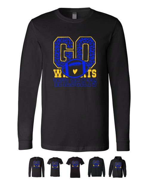 Galva Wildcats Football on Black - Several Styles to Choose From!