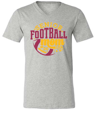 R/W - Senior Football Mom on Grey - Several Styles to Choose From!