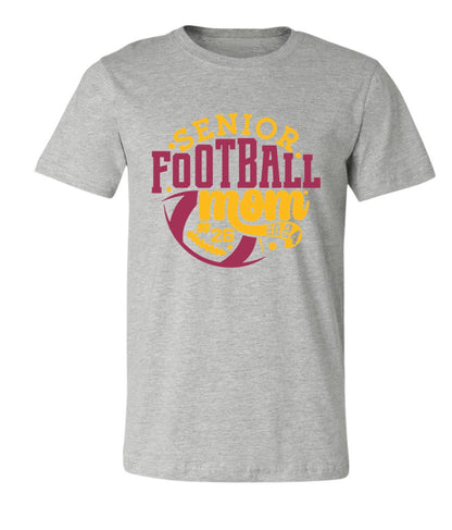 R/W - Senior Football Mom on Grey - Several Styles to Choose From!