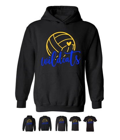 Galva Wildcats Volleyball on Black - Several Styles to Choose From!