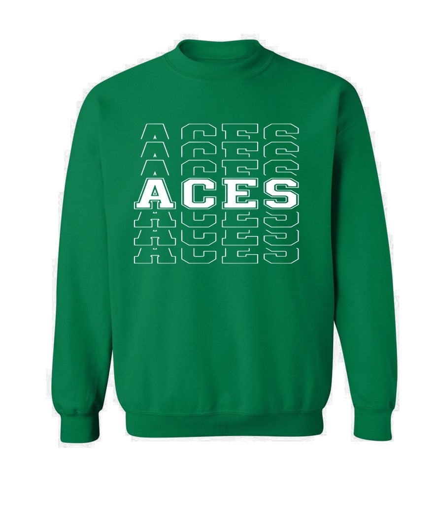 Aces Repeat in White on Green - Several Styles to Choose From!