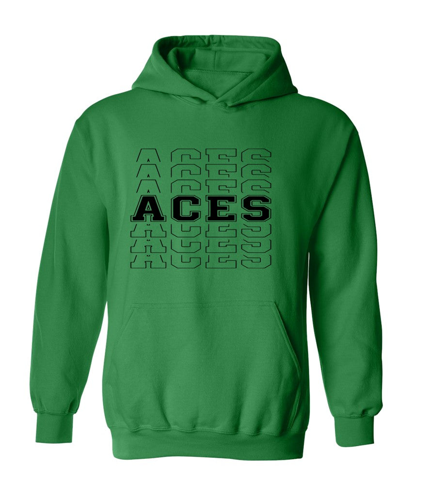 Aces Repeat in Black on Green - Several Styles to Choose From!