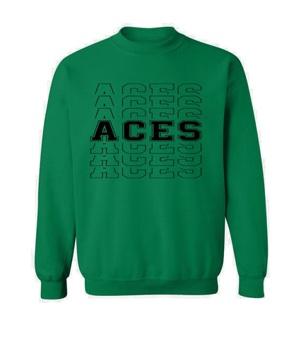 Aces Repeat in Black on Green - Several Styles to Choose From!