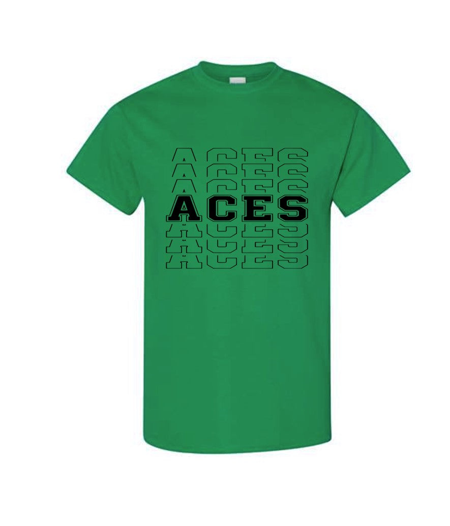 Aces Repeat in Black on Green - Several Styles to Choose From!