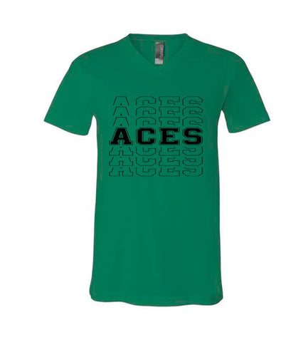 Aces Repeat in Black on Green - Several Styles to Choose From!