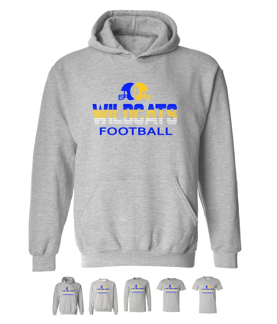 Galva Wildcats Football on Grey - Several Styles to Choose From!