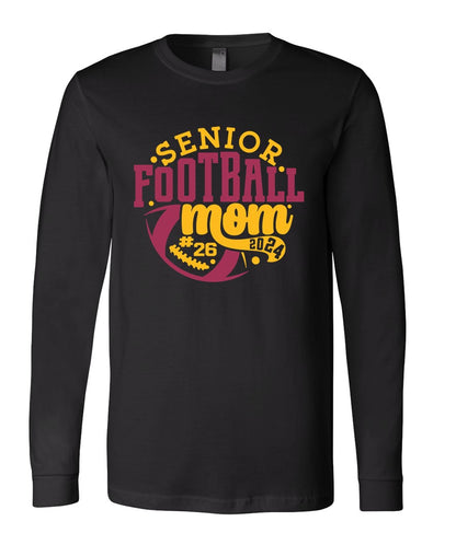 R/W - Senior Football Mom on Black- Several Styles to Choose From!