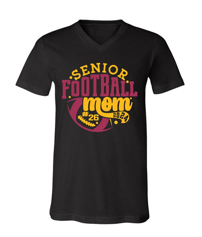 R/W - Senior Football Mom on Black- Several Styles to Choose From!