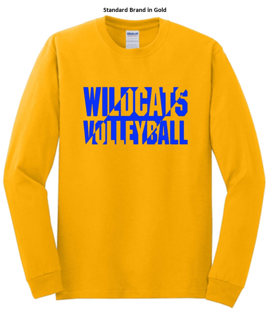 Galva Wildcats Volleyball on a variety of Yellows! - Several Styles to Choose From!