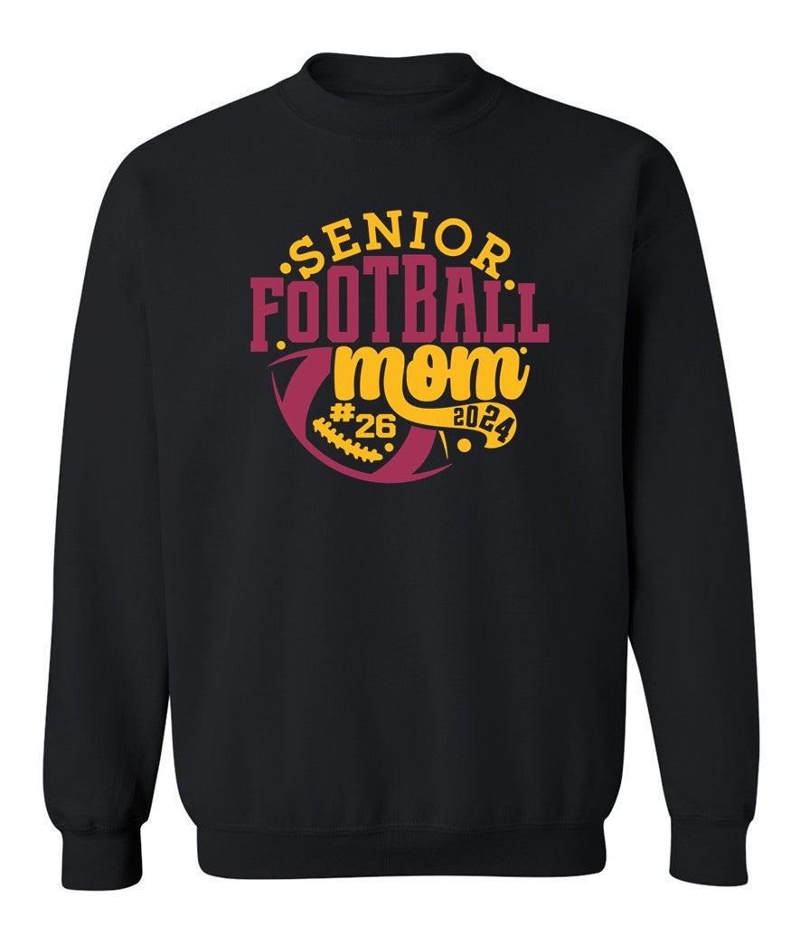 R/W - Senior Football Mom on Black- Several Styles to Choose From!