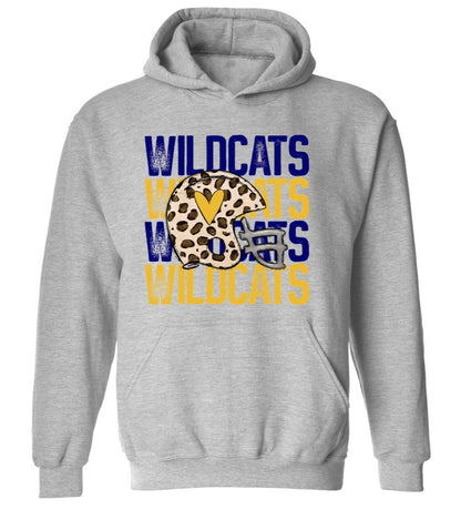 Wildcats Football - Athletic Heather - Tee, V-Neck, Sweatshirt, Long Sleeve Tee and Hoodie
