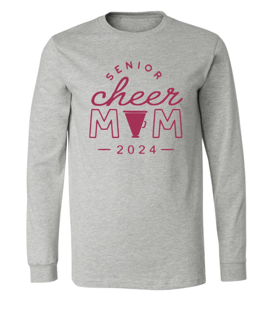 R/W - Senior Cheer Mom on Grey - Several Styles to Choose From!