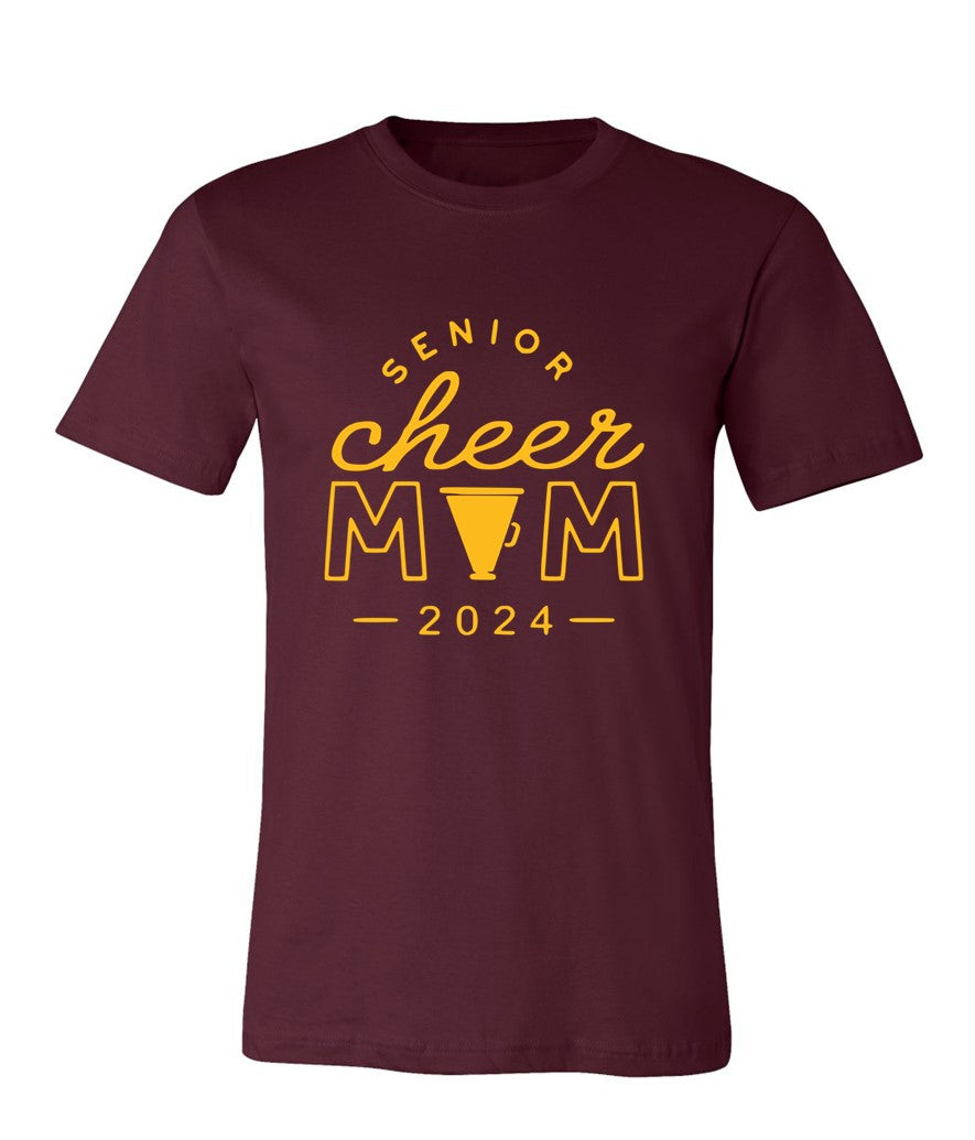R/W - Senior Cheer Mom on Maroon- Several Styles to Choose From!