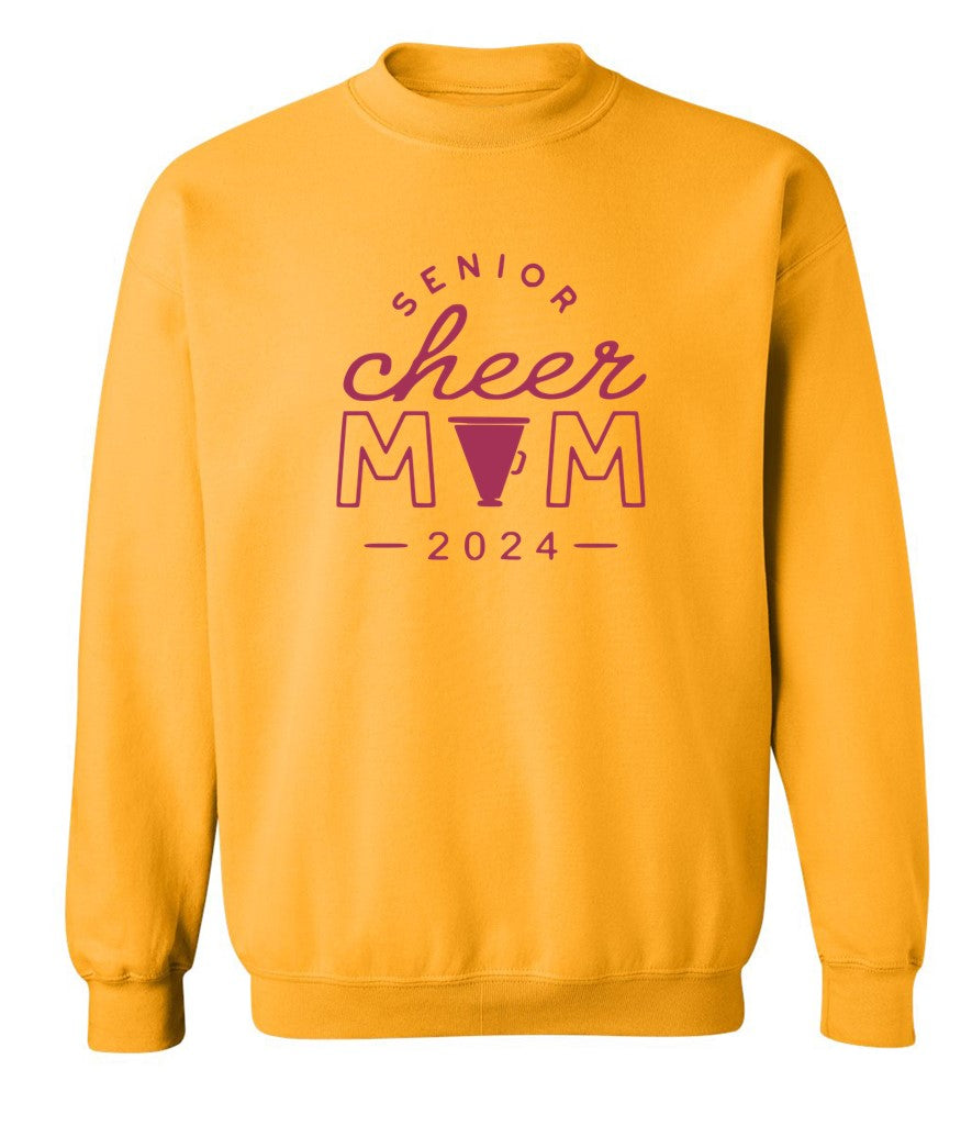 R/W - Senior Cheer Mom on Heather Mustard and Gold - Several Styles to Choose From!