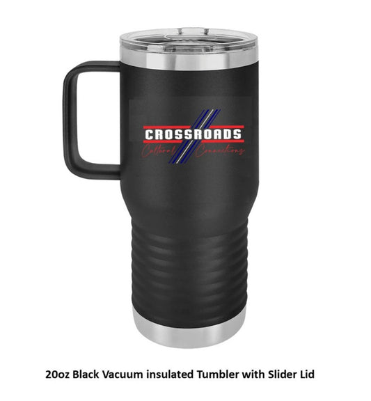 20 oz. Black Vacuum Insulated Travel Mug with Slider Lid