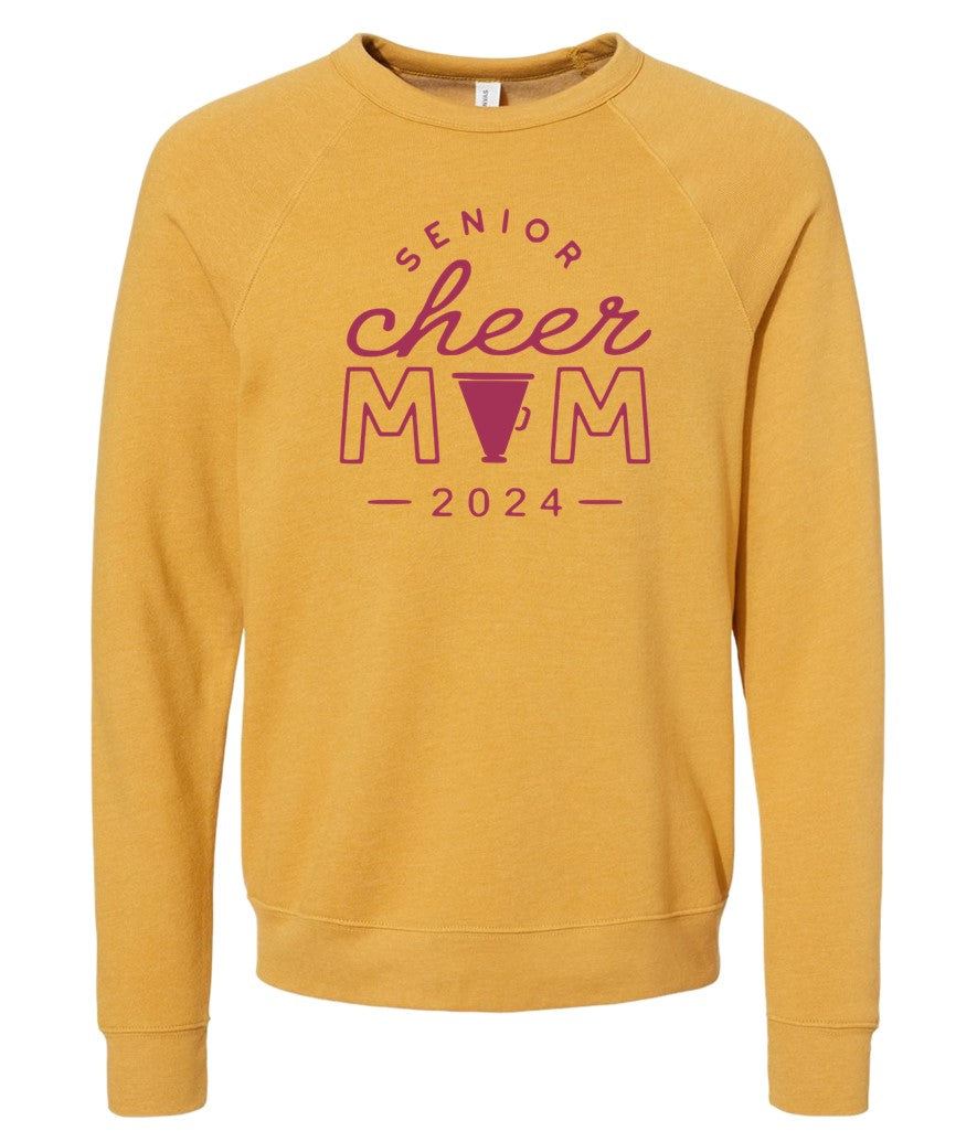 R/W - Senior Cheer Mom on Heather Mustard and Gold - Several Styles to Choose From!