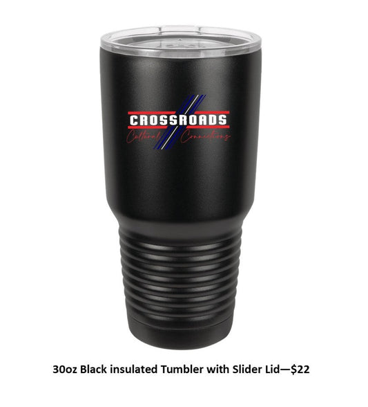 30 oz. Black Insulated Tumbler with Slider Lid