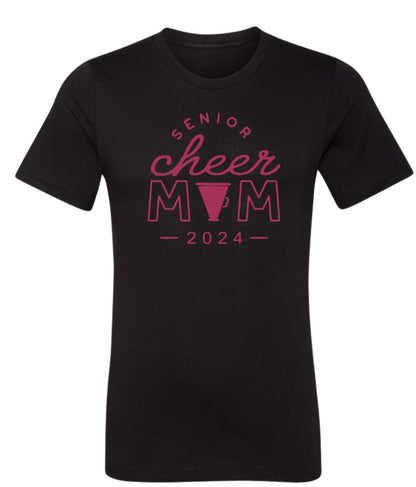 R/W - Senior Cheer Mom on Black- Several Styles to Choose From!