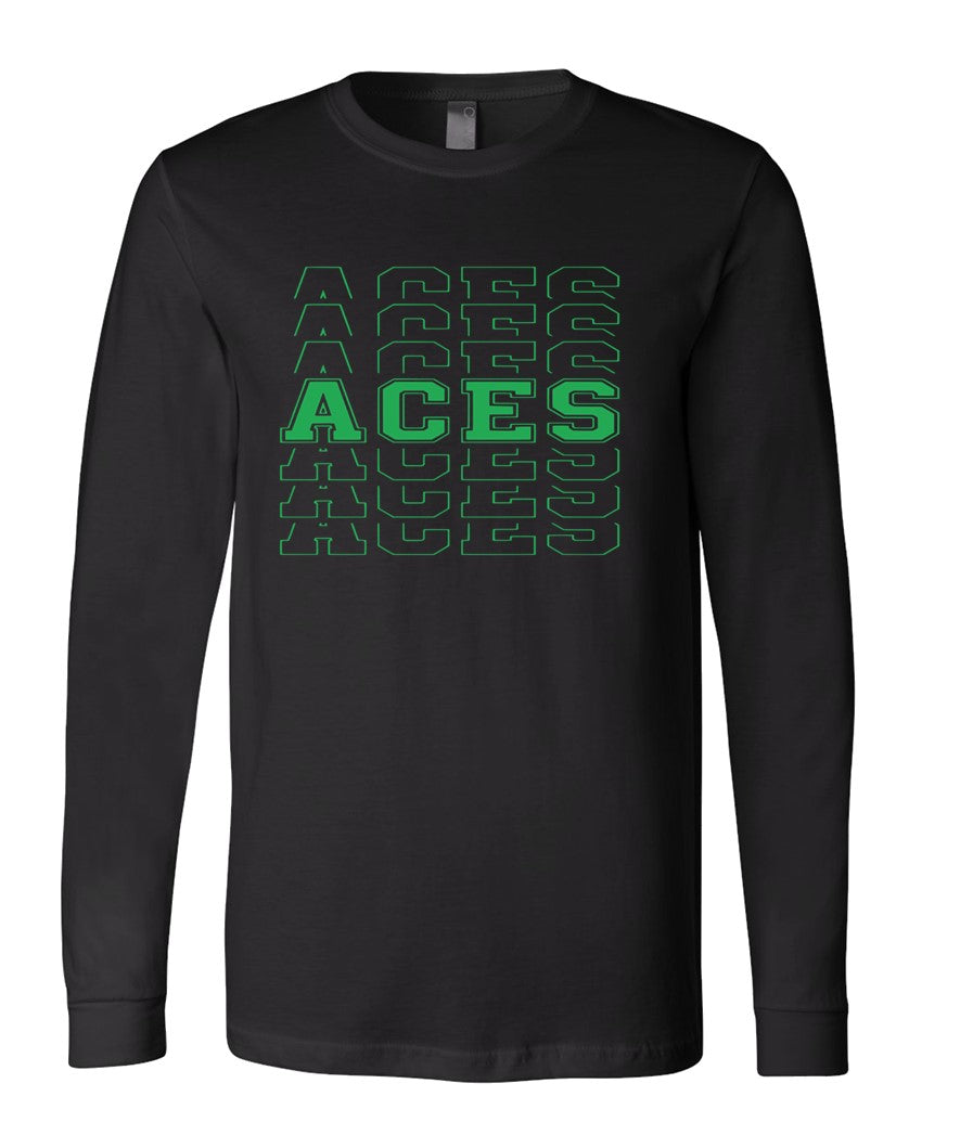 Aces Repeat on Black - Several Styles to Choose From!
