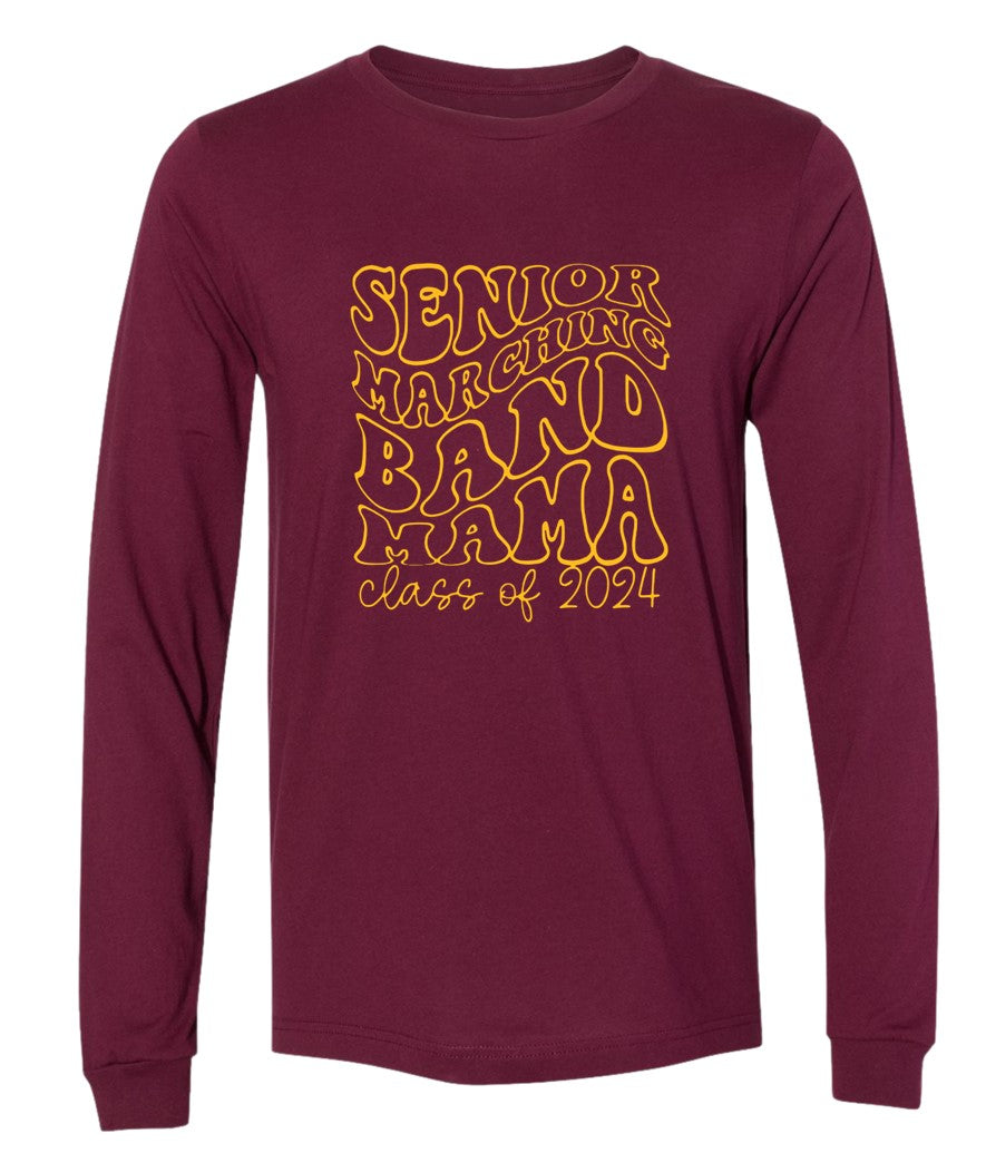 R/W - Senior Marching Band on Maroon- Several Styles to Choose From!