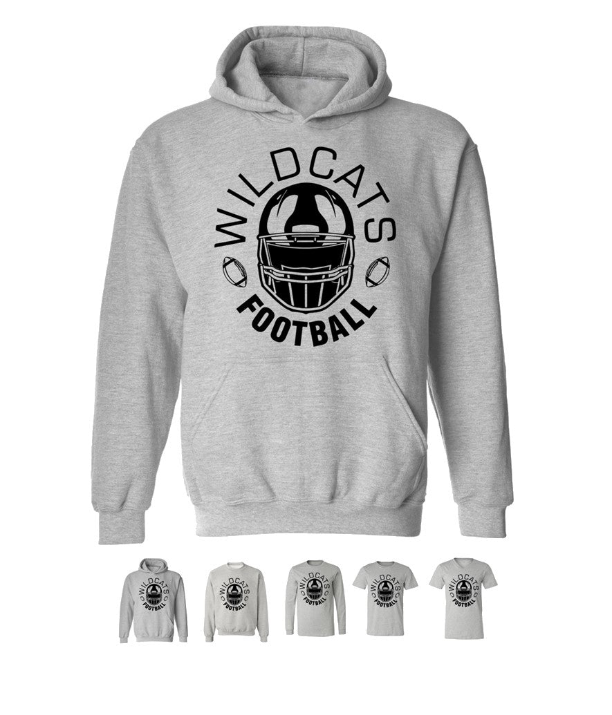 Galva Wildcats Football on Grey - Several Styles to Choose From!