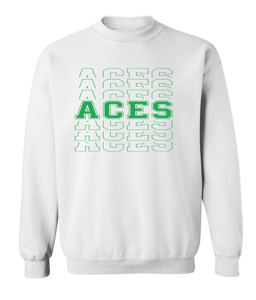 Aces Repeat on White - Several Styles to Choose From!