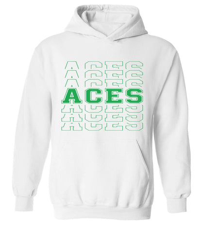 Aces Repeat on White - Several Styles to Choose From!