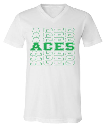 Aces Repeat on White - Several Styles to Choose From!