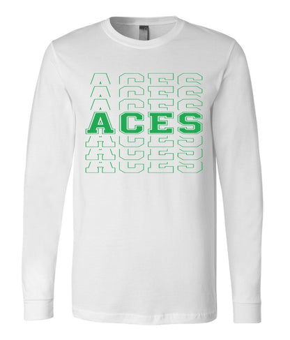 Aces Repeat on White - Several Styles to Choose From!