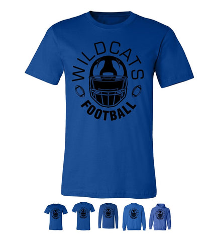 Galva Wildcats Football on Blue - Several Styles to Choose From!