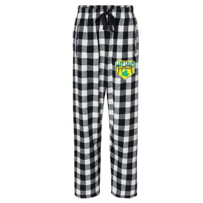 Lady Leafs Homeplate Flannel Pants-Black and White-Youth, Women's, Men's Sizing