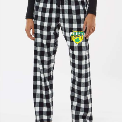 Lady Leafs Homeplate Flannel Pants-Black and White-Youth, Women's, Men's Sizing