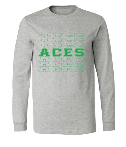 Aces Repeat on Grey - Several Styles to Choose From!