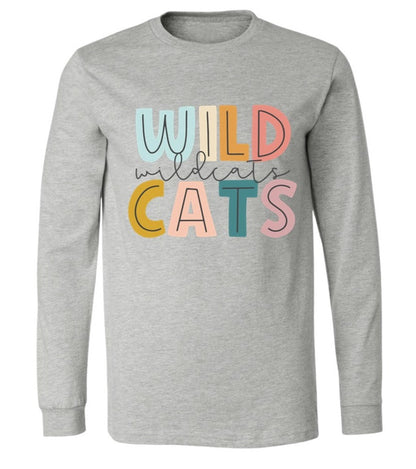 Wildcats - Athletic Heather - Tee, V-Neck, Sweatshirt, Long Sleeve Tee and Hoodie