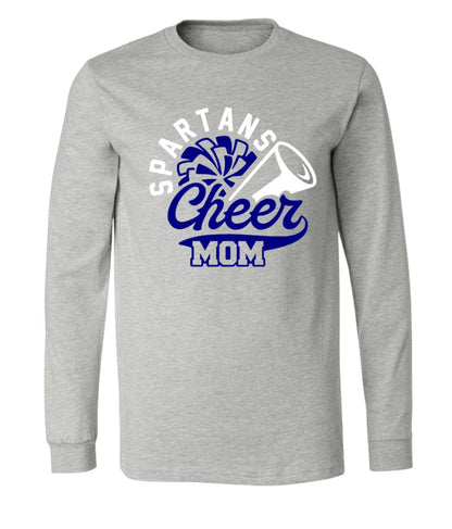 Spartans Cheer Mom on Grey - Several Styles to Choose From!