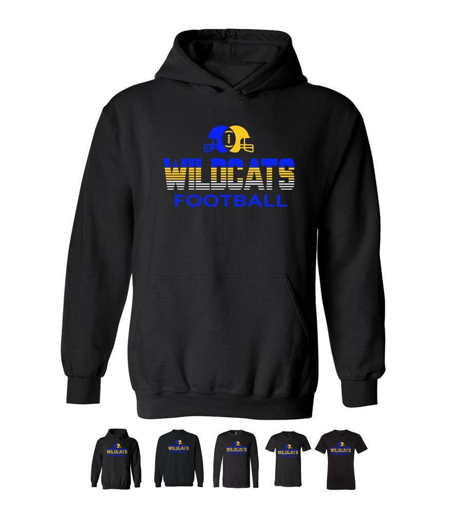 Galva Wildcats Football on Black - Several Styles to Choose From!