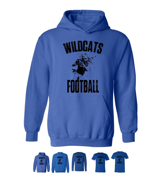 Galva Wildcats Football on Blue - Several Styles to Choose From!