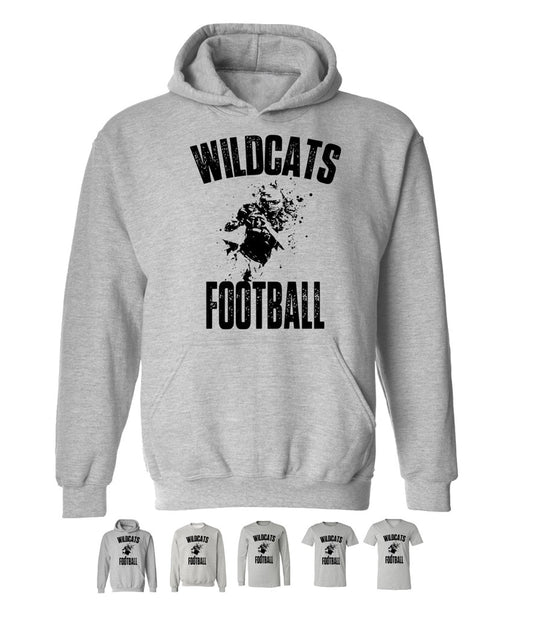 Galva Wildcats Football on Grey - Several Styles to Choose From!