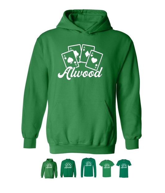 Aces in White on Green - Several Styles to Choose From!