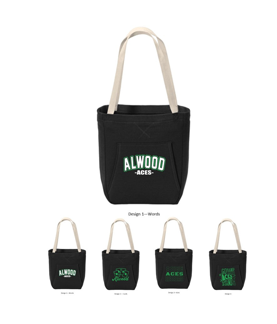 Core Fleece Sweatshirt Tote - Black - Several Designs to Choose From!