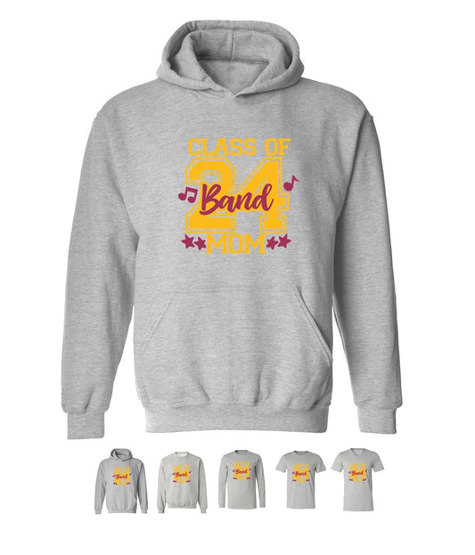 R/W - Senior Band Mom on Grey - Several Styles to Choose From!