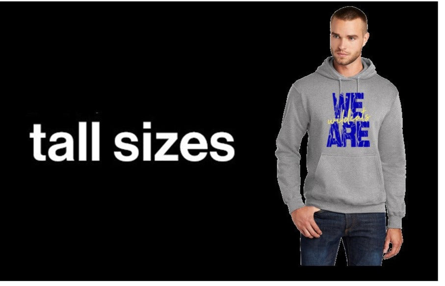 Wildcats - TALL SIZES - Athletic Heather - Tee, Sweatshirt, Long Sleeve Tee and Hoodie